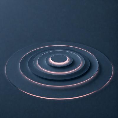The primary subject of the image is a circle with a pink glow, which appears to be a digital art or illustration. The circle is placed on a blue surface, creating a contrast between the pink and blue colors. The visual style of the image suggests that it is a creative and artistic representation of a circle with a glowing effect. The overall atmosphere of the image is somewhat mysterious and intriguing, as the viewer is drawn to the circle and its unique appearance.